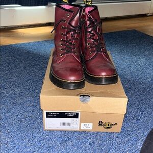 Dr. Martens Burgundy Leather Boots